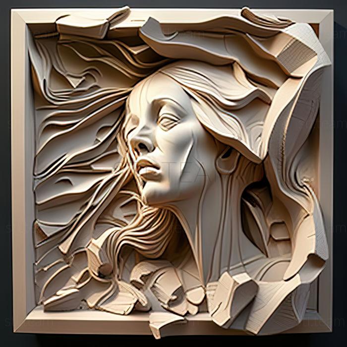 3D модель Грейс Равлин, американская художница. (STL)